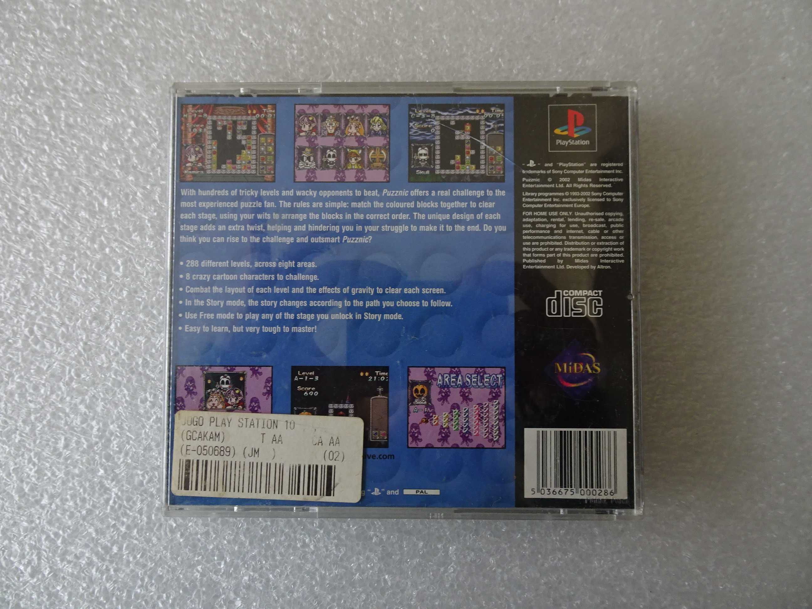 Jogo Playstation 1 PS1 - Puzznic
