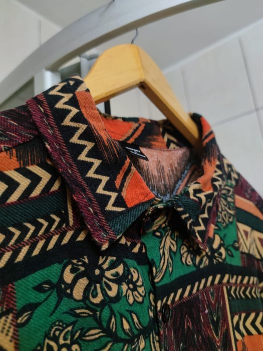 Koszulka bluzka L koszula Manfinity hawajska t-shirt polo kolorowa pol