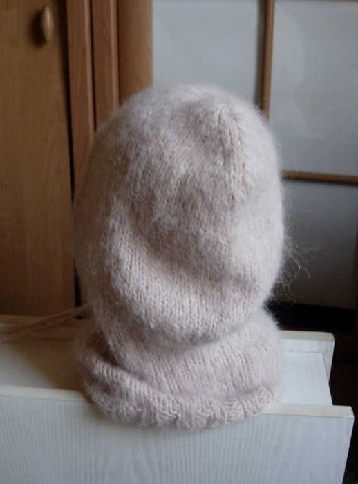 kaptur fluffy balaclava z alpaki i kaszmiru