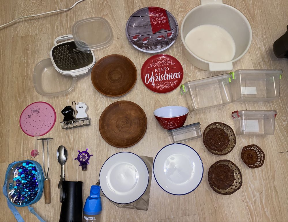 Набір 24шт лот комплект різного посуду і предметів побуту тарілки