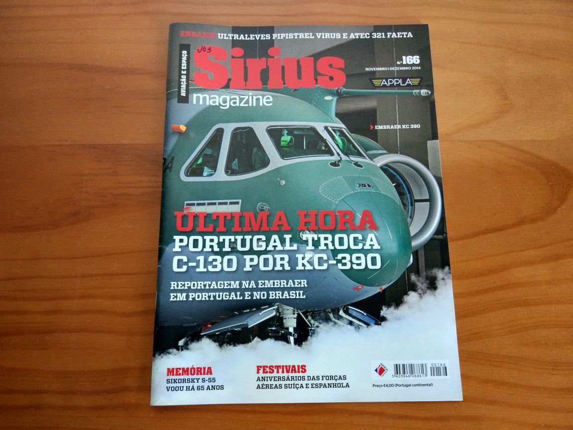 Revistas de Aviação - Sirius Magazine (60 unidades - de 2005 a 2014)