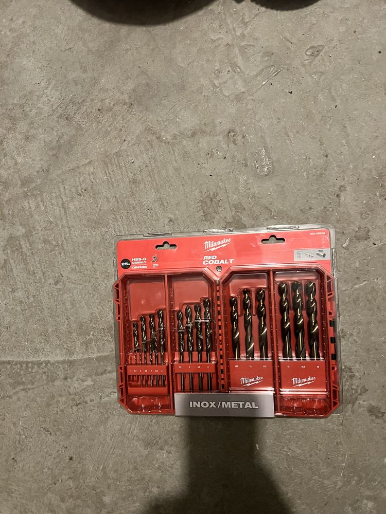 Wiertła do metalu HSS-G RED COBALT Milwaukee zestaw 25 szt