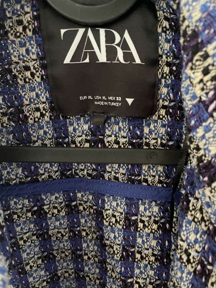 Marynarka kurtka ZARA tweedowa