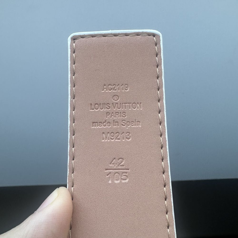 Pasek LV Louis Vuitton damski / unisex biały