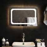 Lustro Łazienkowe LED 60x40 cm przezroczyste z USB IP65