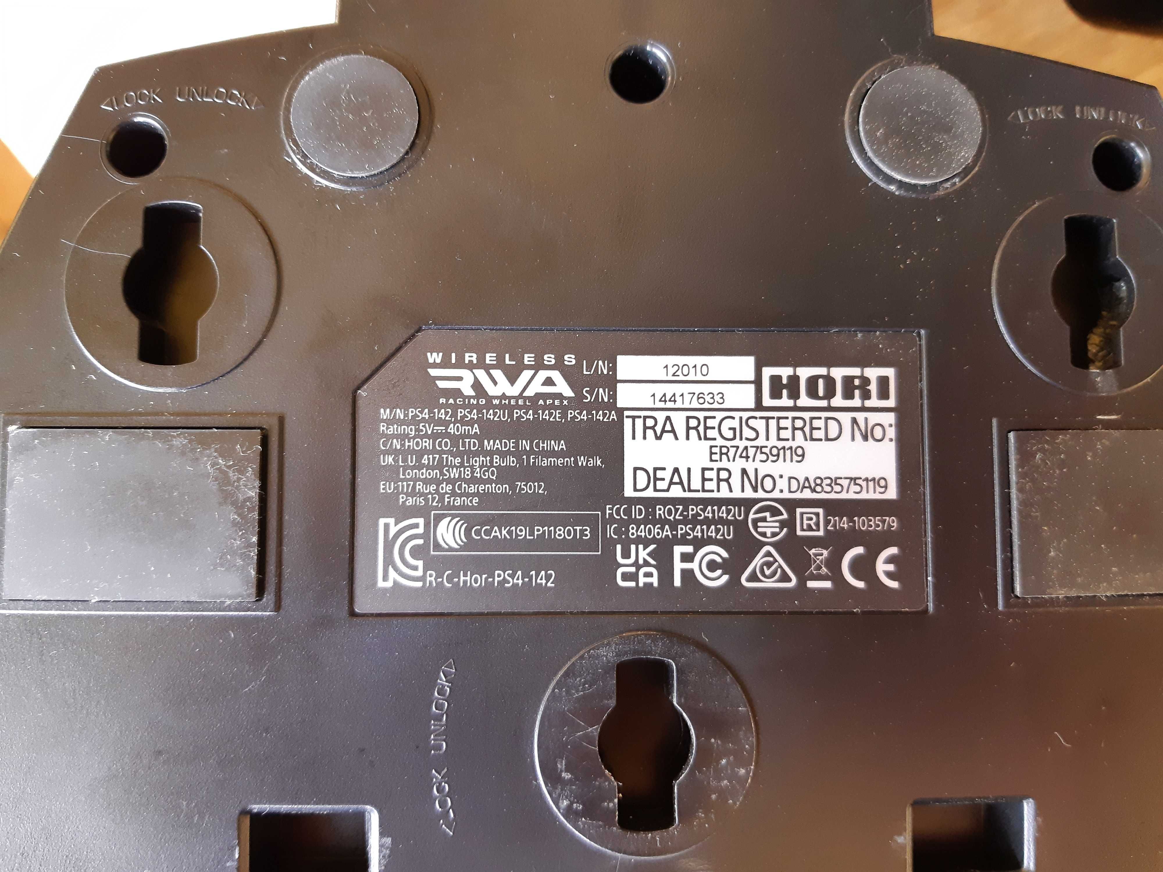 Kierownica Hori RWA PS4-142 do PC/PS4 - USZKODZONA!
