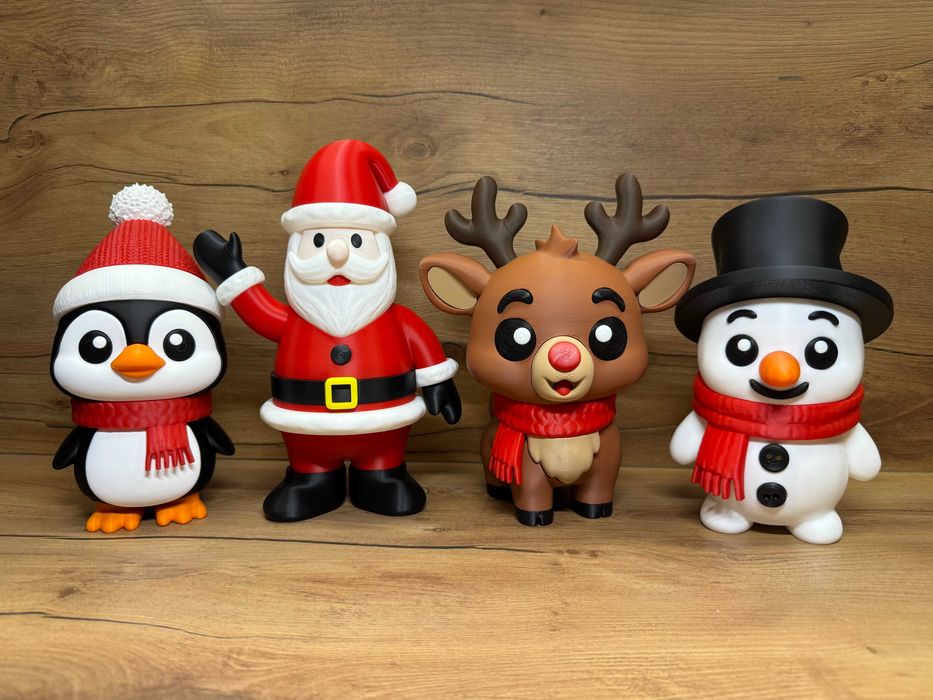 Новорічні фігурки (Сніговик, Олень, Санта, Пінгвін)