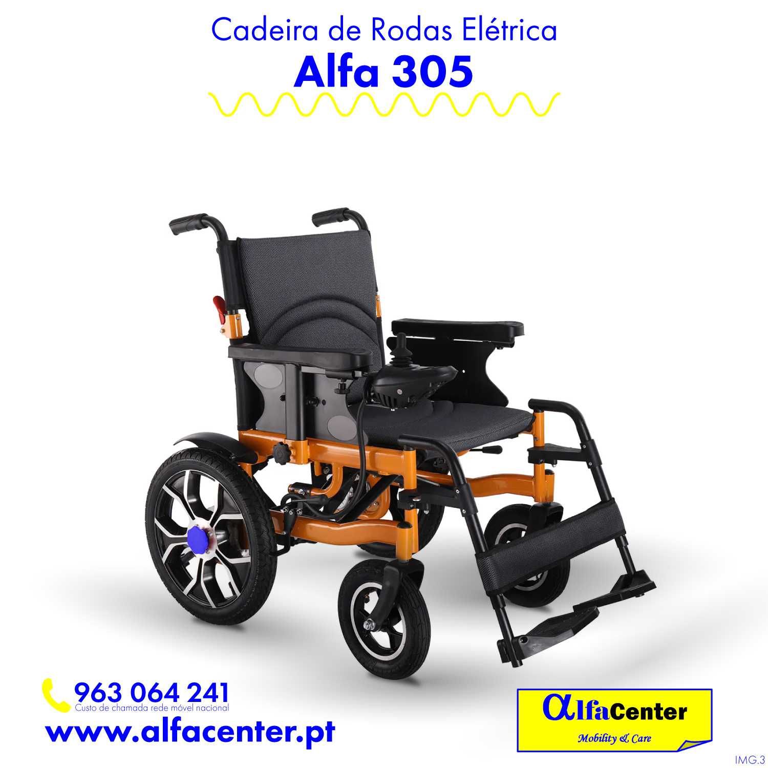 Cadeira de rodas elétrica Alfa 305 - NOVA