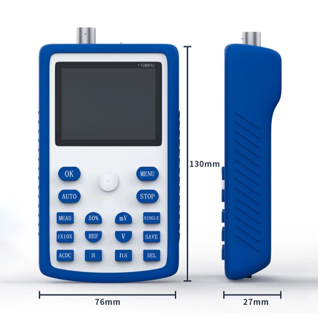 Fnirsi-1C15 портативный осциллограф 110МГц, 500 MSa/s, кейс