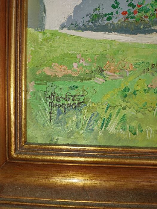 Antigo quadro com candeeiros, em talha dourada