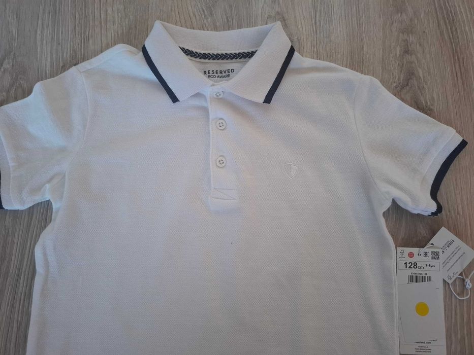 Polówka biała Reserved rozm.128