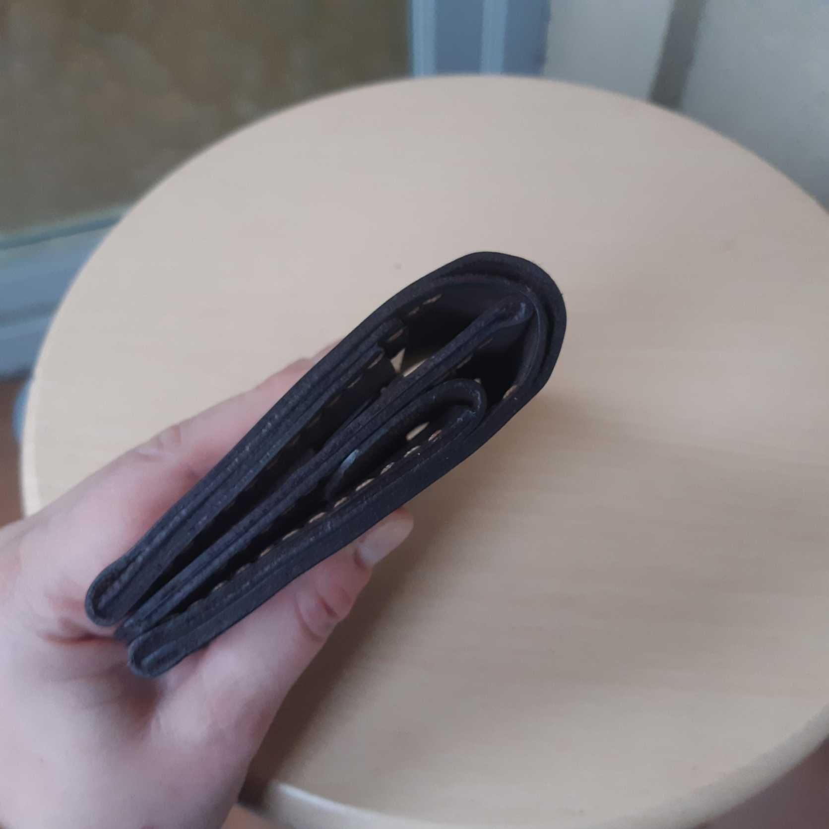 Portfel męski skórzany na siedem kart z grawerem handmade