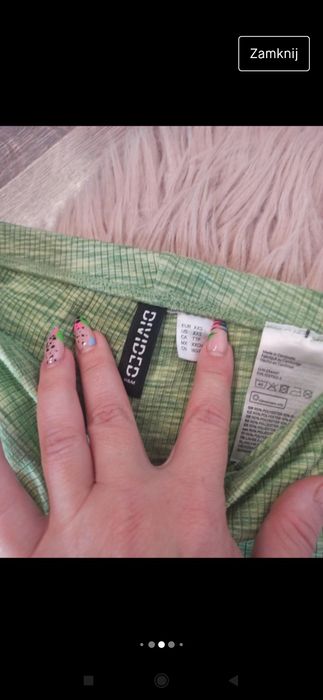 H&M prążkowane dzwony materiałowe XXS