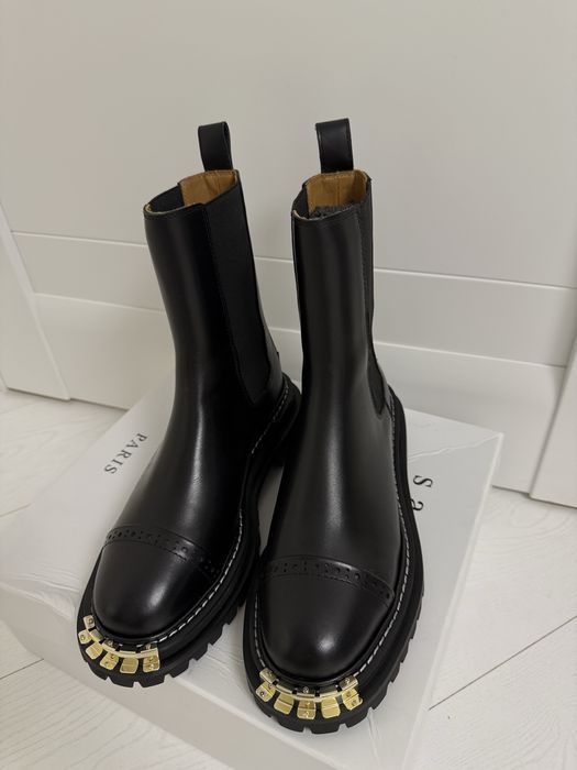 Чоботи сапоги ботинки sandro натуральна шкіра