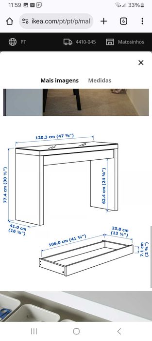 Mesa/ Toucador ikea OPORTUNIDADE