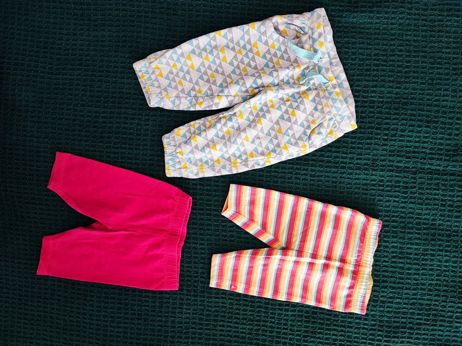 Mega duży kolorowy zestaw ubranek dla dziewczynki rozmiar 62/68