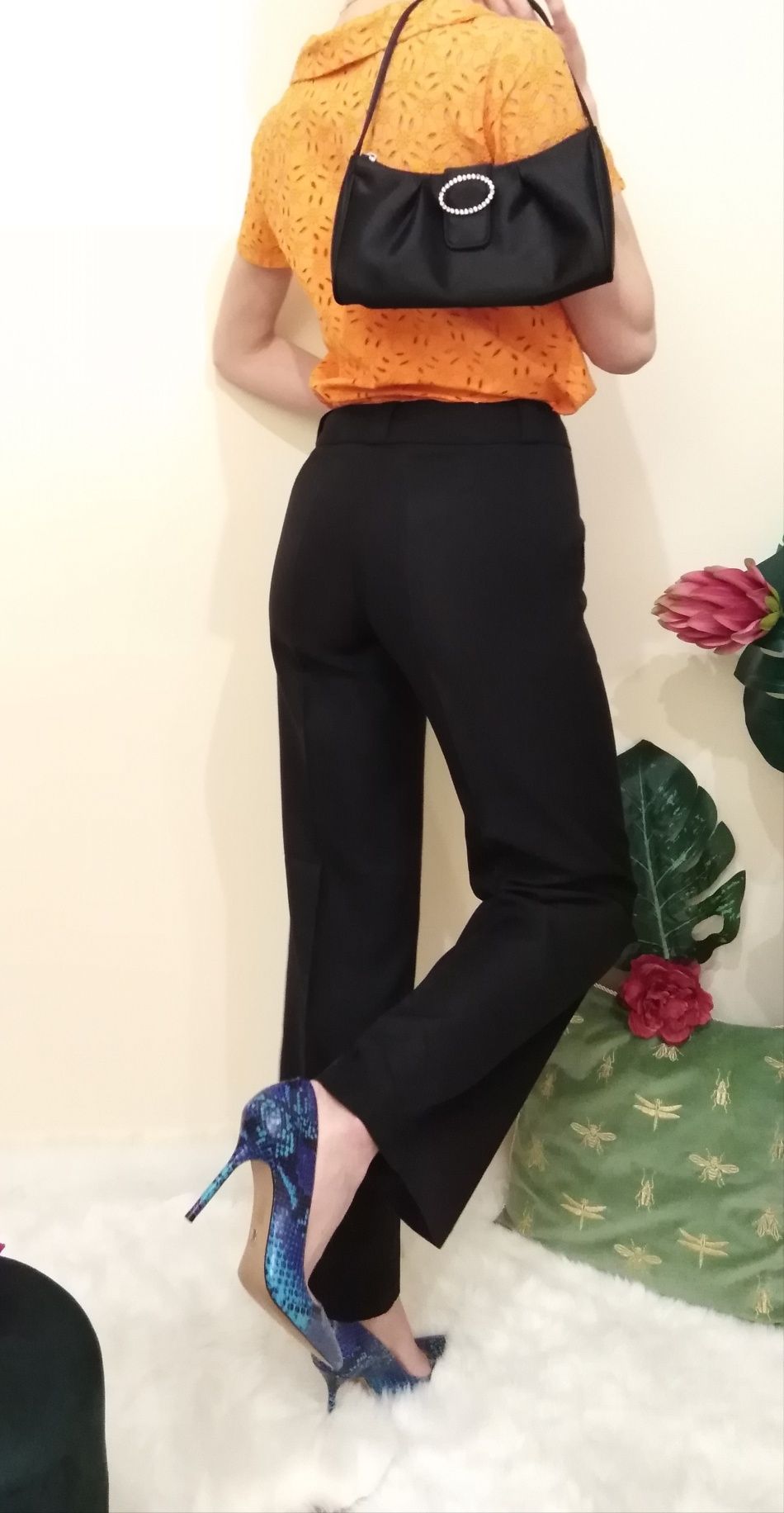 Quiet Luxury Elegant Black pants Czarne eleganckie spodnie na kant