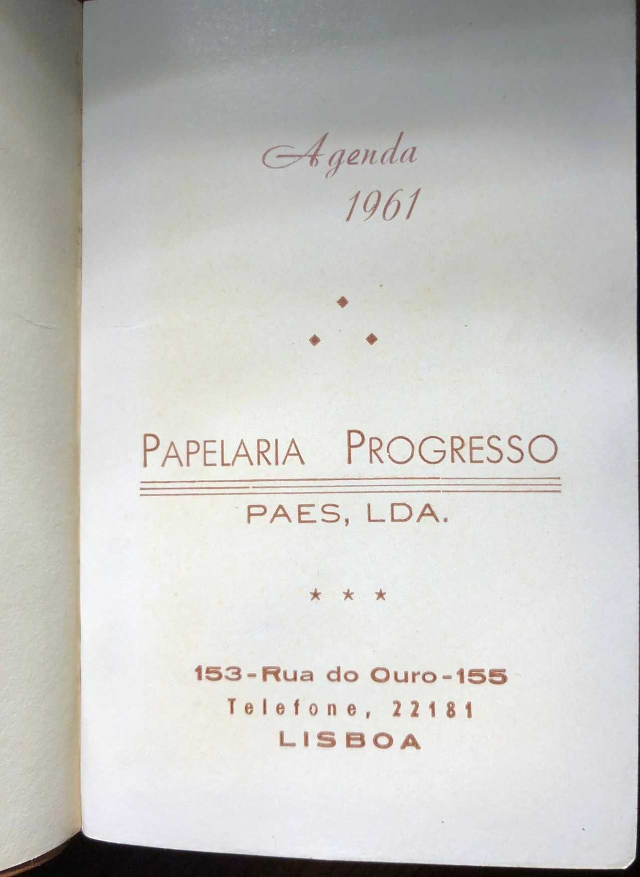 Agenda 1961 "Papelaria Progresso Paes Lda."