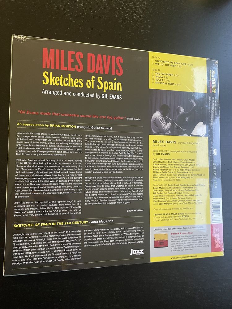 Нова платівка Miles Davis - Sketches of Spain