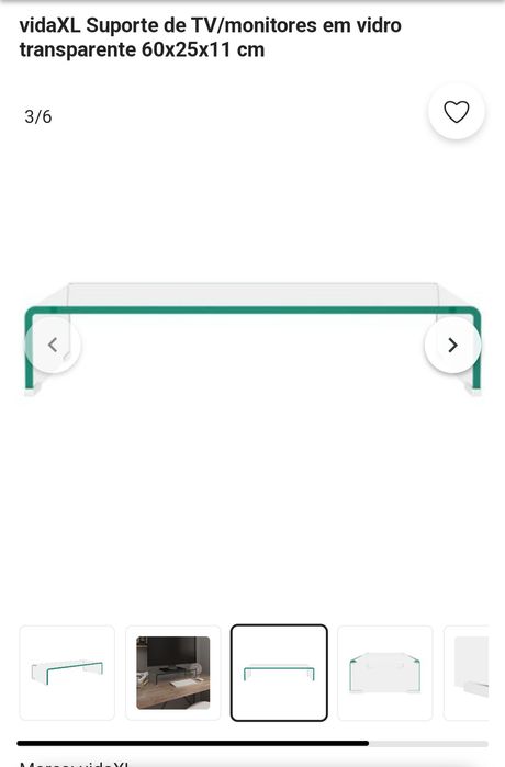 Suporte de vidro para monitor