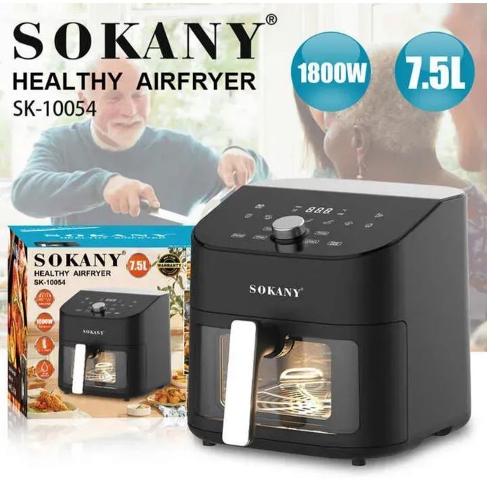 Аэрофритюрница Sokany SK-10054 1800 Вт, 7.5 л, новая.