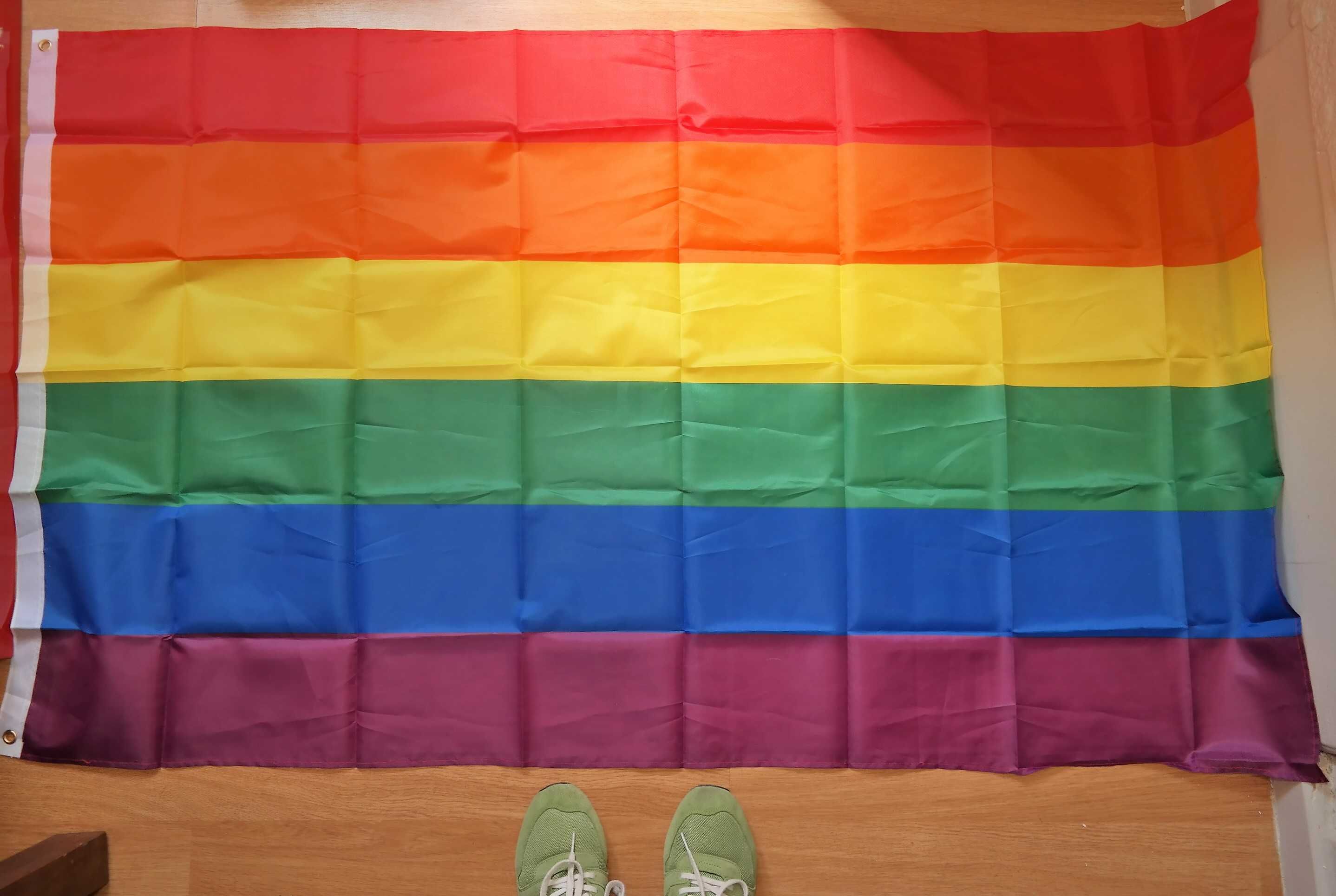 Bandeira 150 X 90 cm LGBT Gay Pride Arco Iris