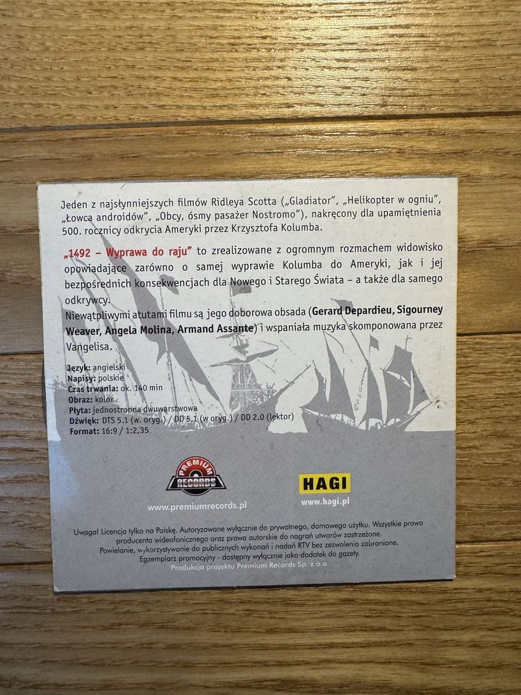 DVD: 1492 – Wyprawa do raju