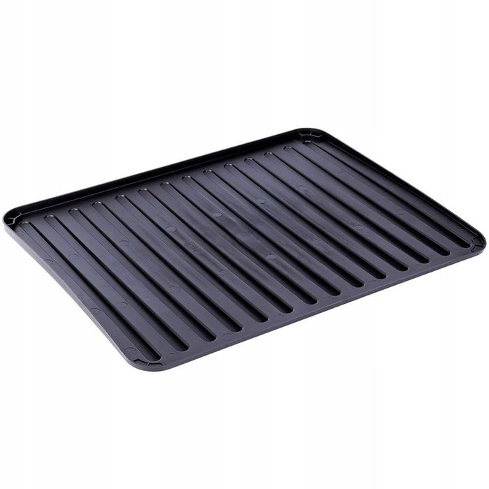 płaska suszarka ociekacz taca do naczyń 39,5x30,5cm. czarna