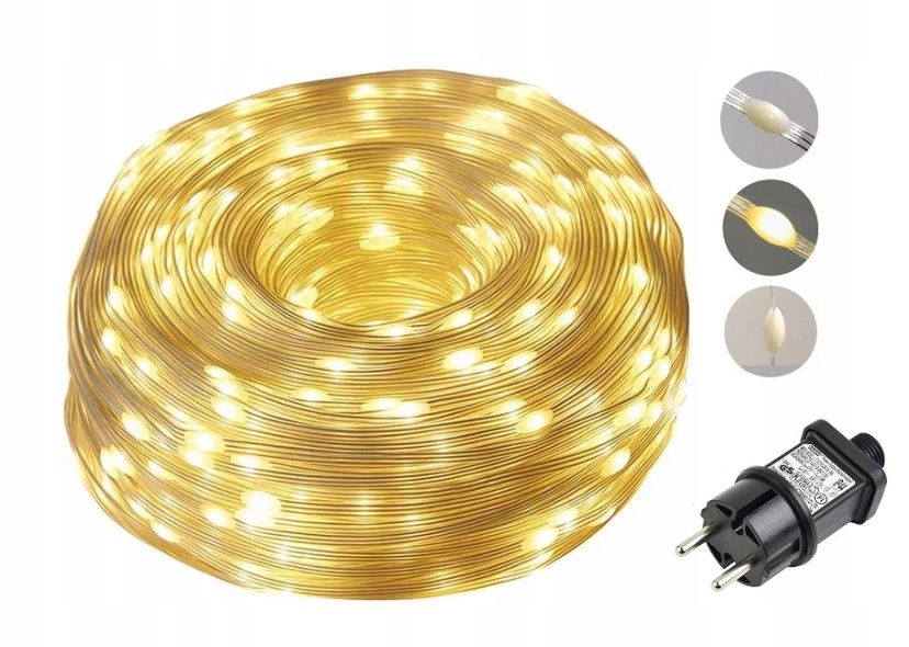 Girlanda świetlna zewnętrzna 50m 500 LED Zewnętrzne Lampki Ogrodowe
