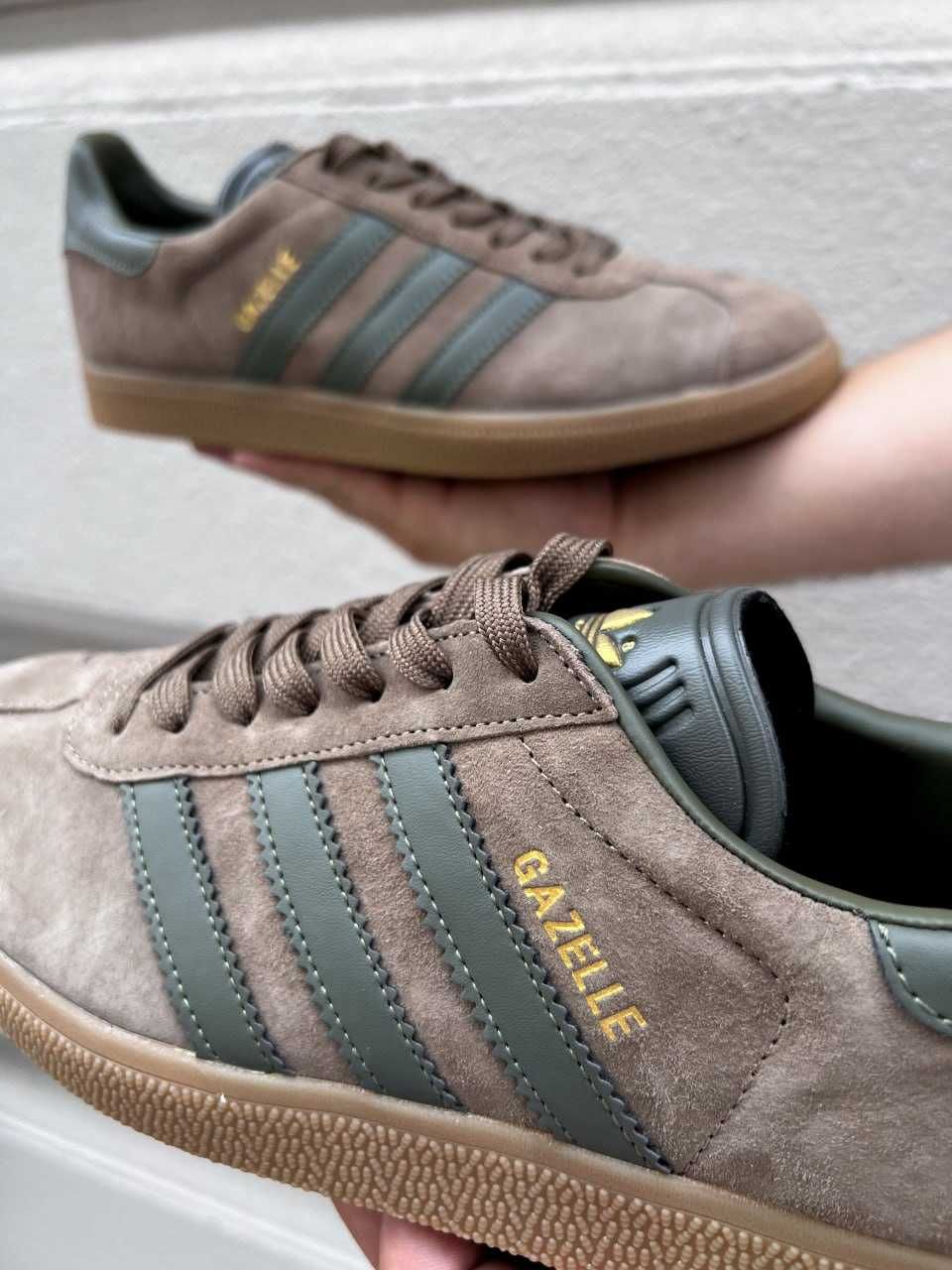 Кросівки кроссовки Adidas Gazelle Brown Green