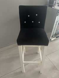 Krzesła hokery glamur czarne