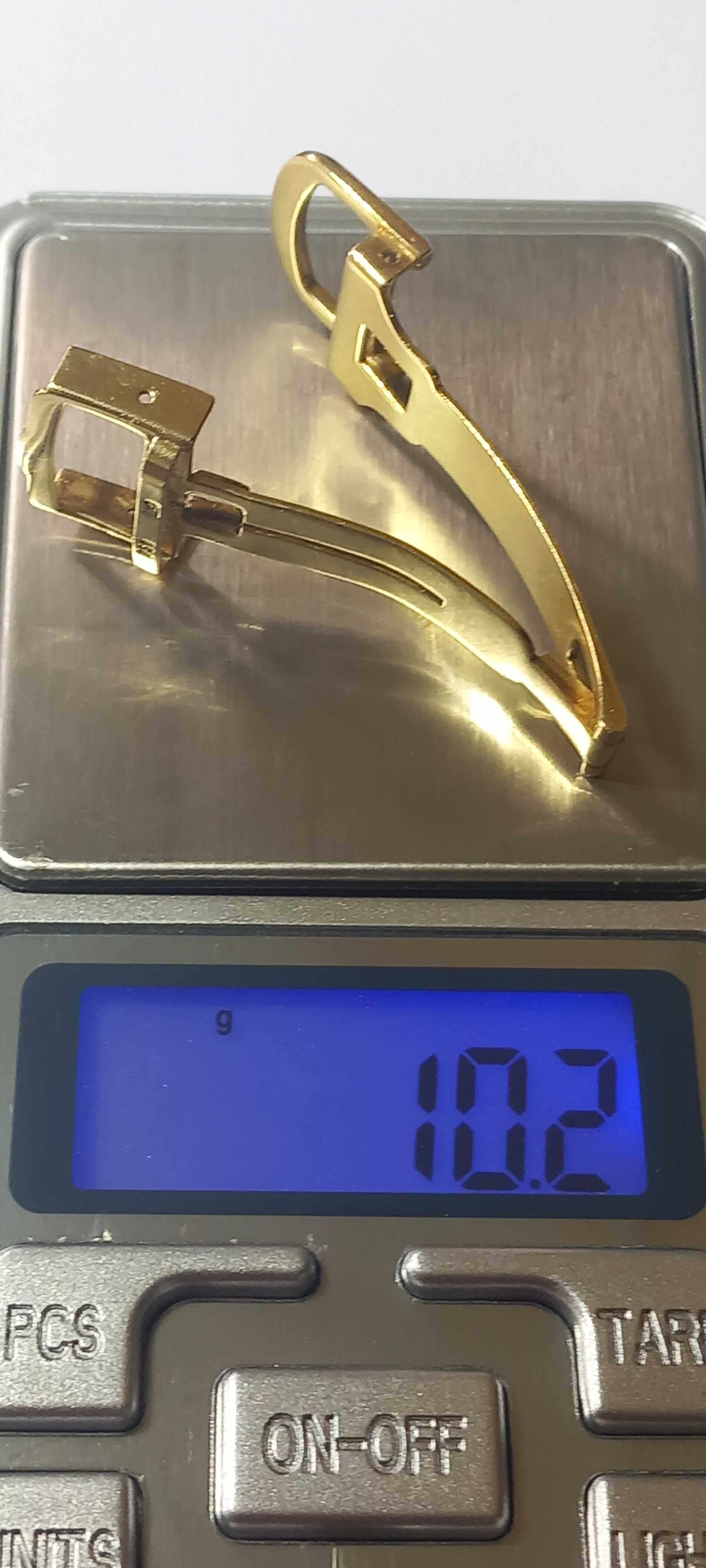 Fecho de fivela de implantação autêntico de 18K 750 GOLD MASSIV 14MM