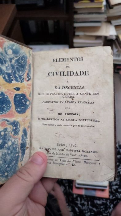 PRÉVOST. (Antoine-François) Elementos da Civilidade, e da Decencia,