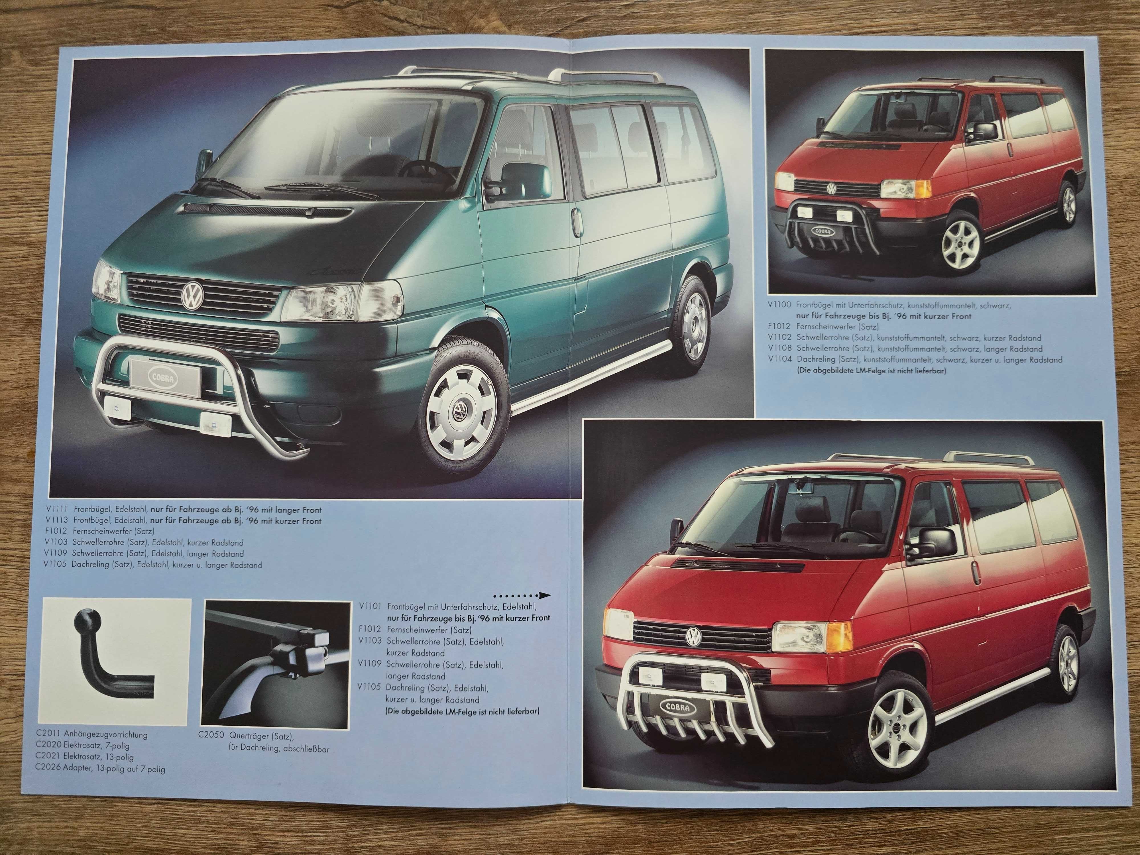 Prospekt VW T4 Cobra wyposażenie