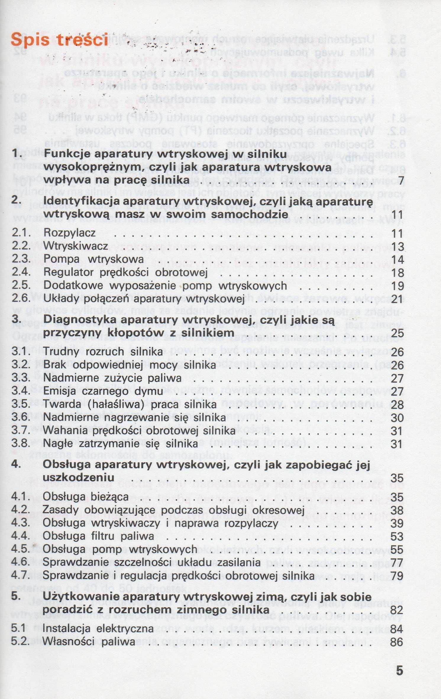 Aparatura wtryskowa Falkowski Janiszewski Łojek