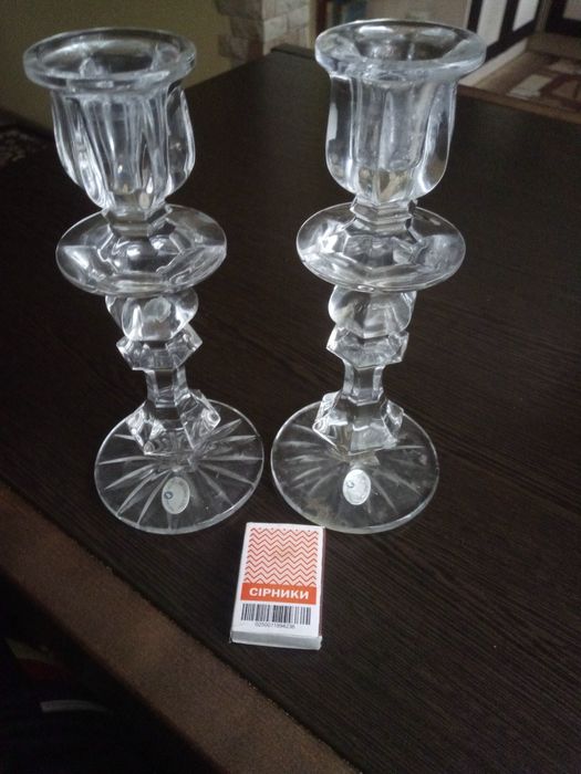 Подсвечники парные хрусталь