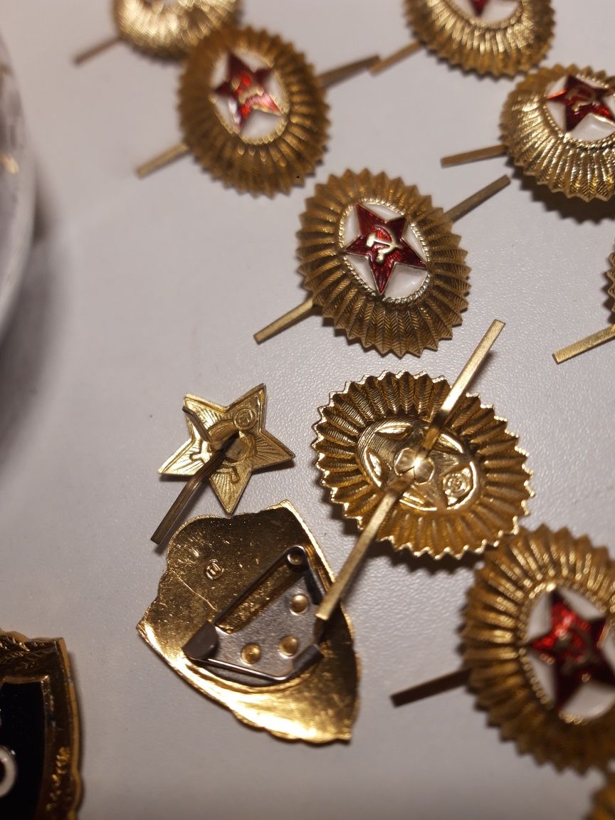 Duża kolekcja zestaw  oryginał  odznaki gwiazda sierp i młot CCCP
