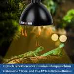 REPTI HOME 8,5-calowa kopułkowa lampa do terrarium na żarówkę grzewczą