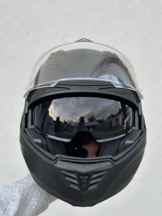 Kask Szczękowy LS2 Valiant 2 Solid Pinlock Pokrowiec Plecak Motor