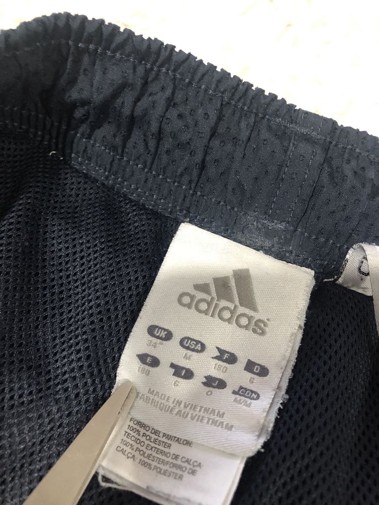Spodnie dresy Adidas 3 stripes paski rozmiar M L granatowe