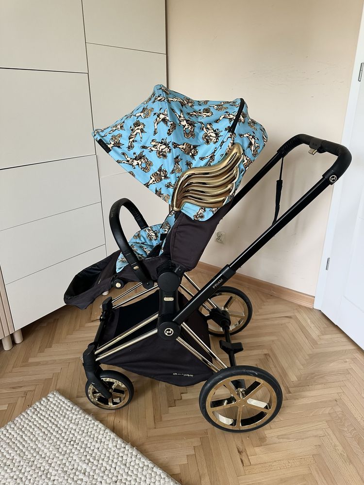 Wózek CYBEX PRIAM by Jeremy Scott 3w1 + baza i akcesoria