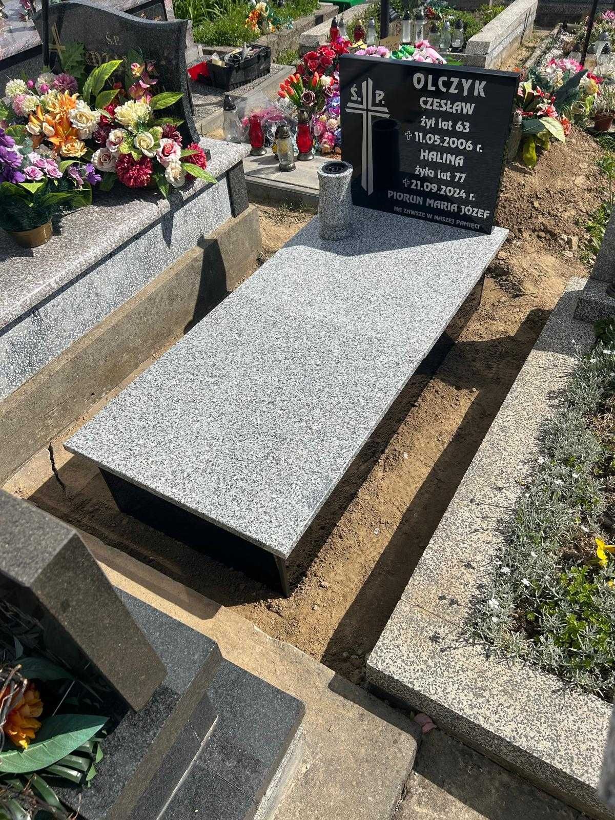 Pomnik z granitu strzegomskiego na podstawie kompozytowej 3120zł.