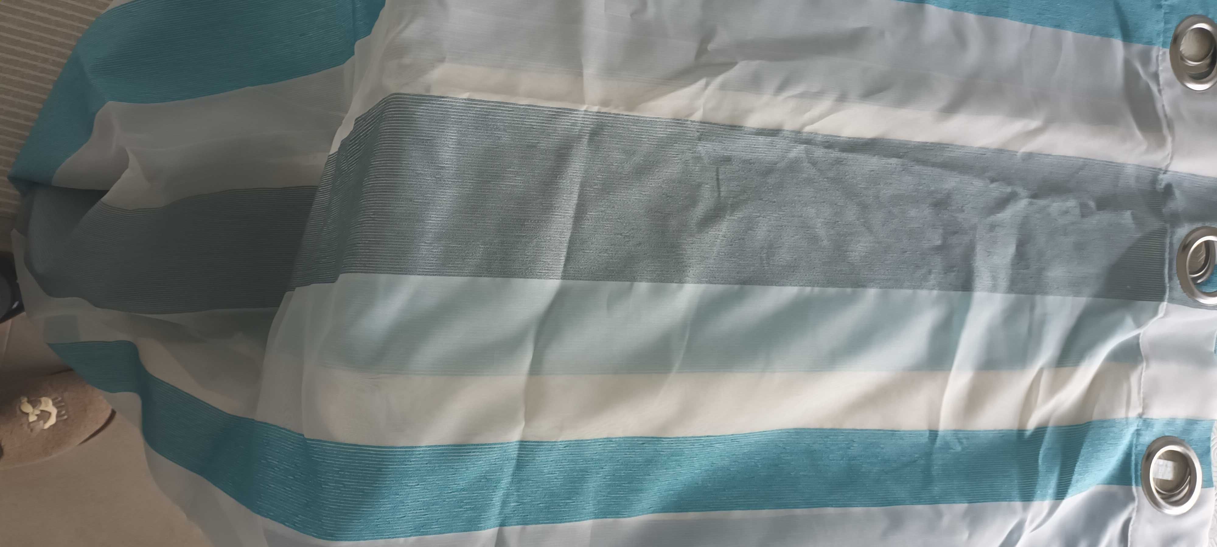 cortinas riscas azuis