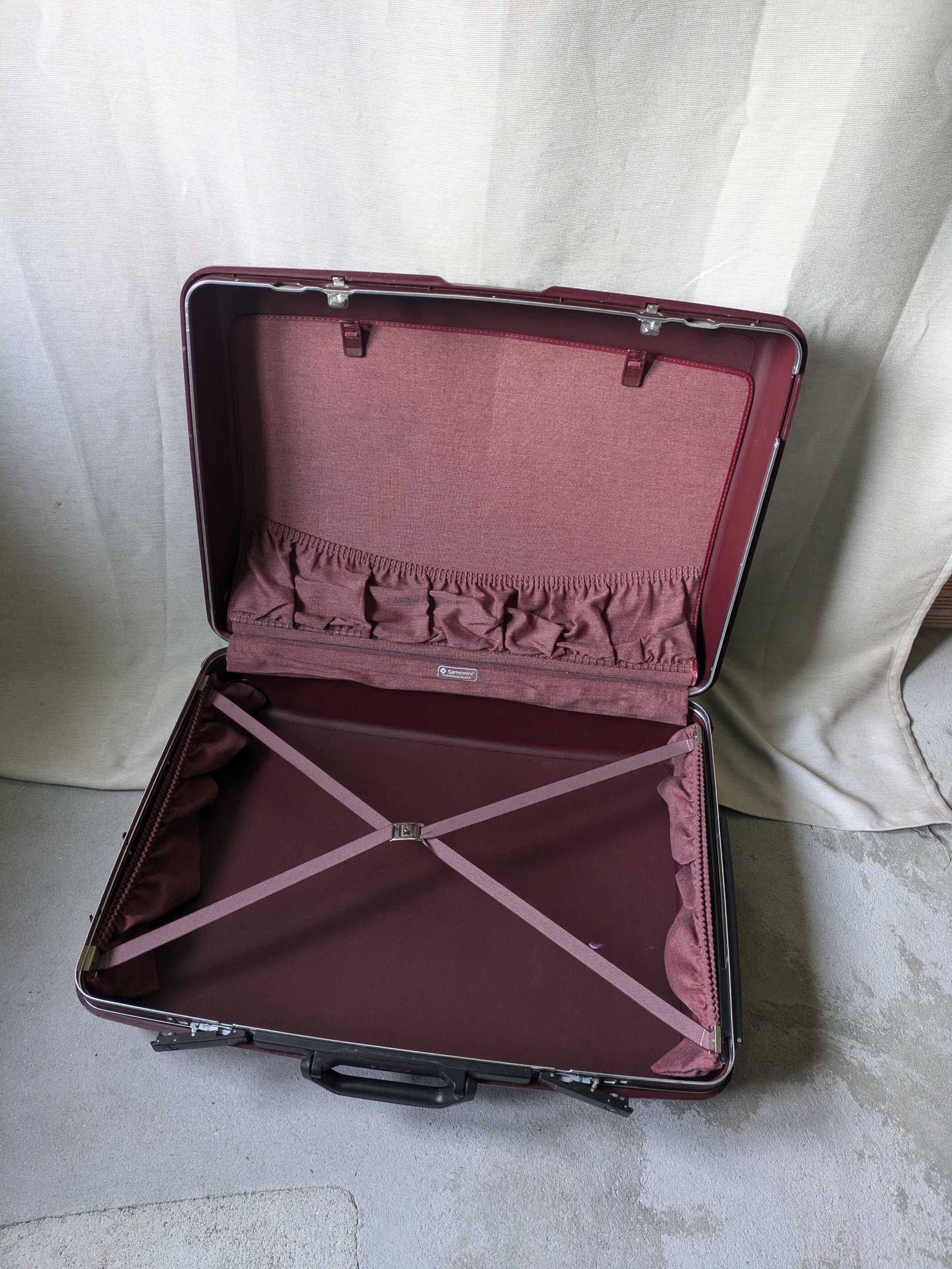 Vintage Samsonite Mala de Viagem Vermelha Hardshell Hardcase Belgium