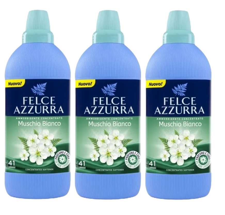 3x Płyn do płukania Felce Azzurra Muschio Bianco 1,025L WŁOCHY