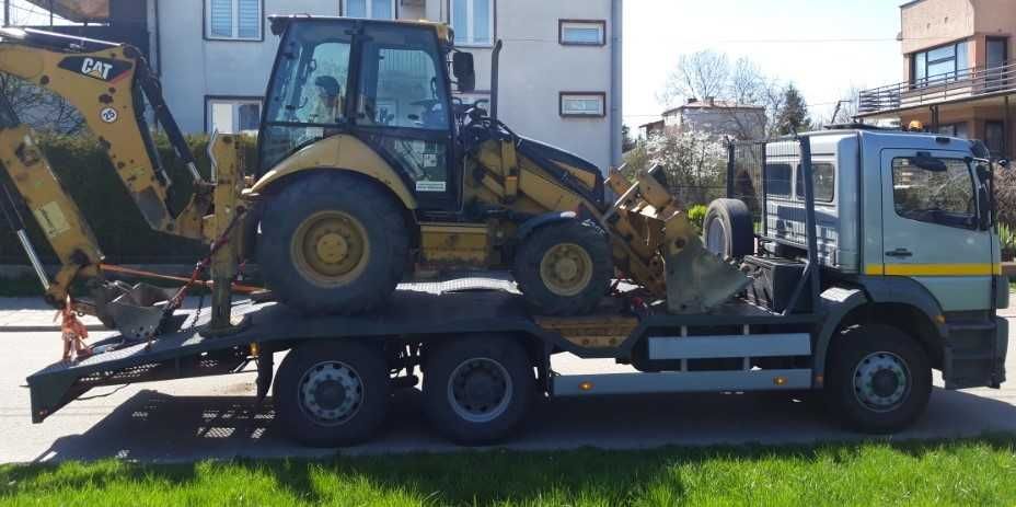 Transport maszyn budowlanych wózków usługi transportowe laweta