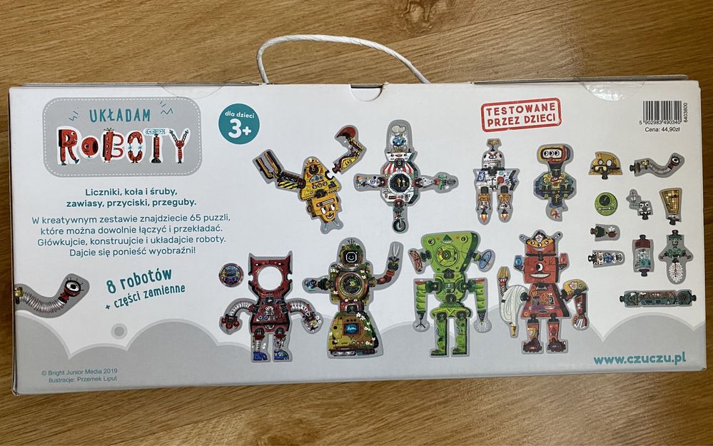 Czu Czu  puzzle Roboty NOWE 3+