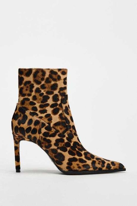 Botins estampados da Zara em pele