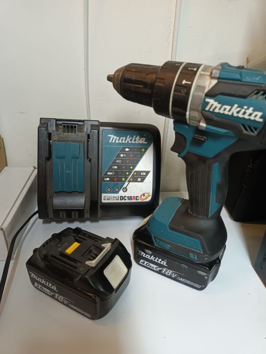 Wiertarka Makita DHP484 2x bateria 18V Ładowarka
