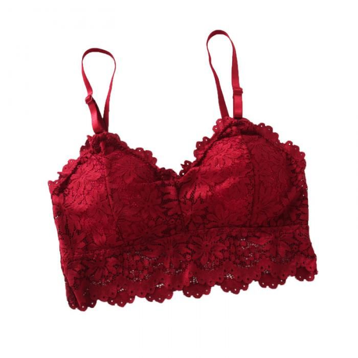 Top Sexy de Renda Preto/Bordeaux/Azul